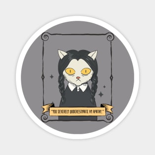 Wednesday Addams Funny Cat Magnet